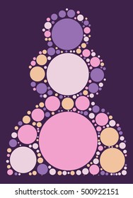 International chess shape vector design by color point