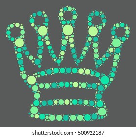International chess shape vector design by color point