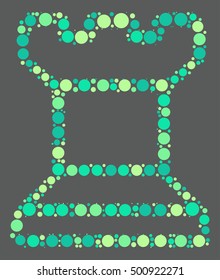 International chess shape vector design by color point