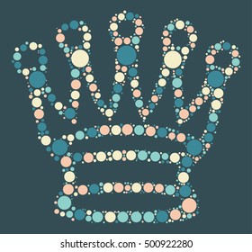 International chess shape vector design by color point
