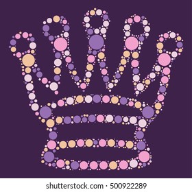 International chess shape vector design by color point