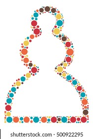 International chess shape vector design by color point