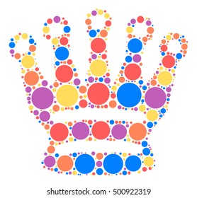 International chess shape vector design by color point