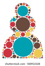 International chess shape vector design by color point