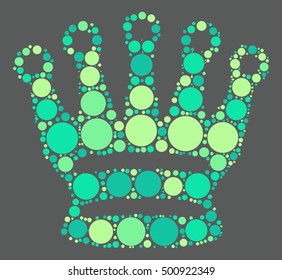 International chess shape vector design by color point