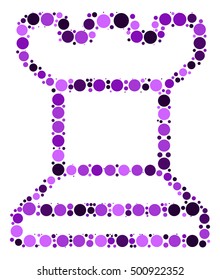 International chess shape vector design by color point