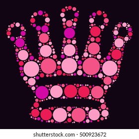International chess shape vector design by color point