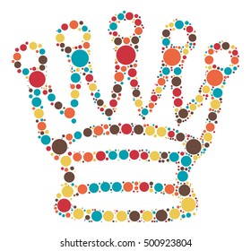International chess shape vector design by color point
