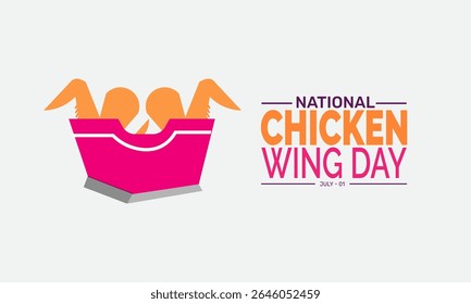 International Chicken Wing Day background illustration. Holiday concept. Utilize for background, banner, placard, card, and poster design template with  professional  illustraion design 