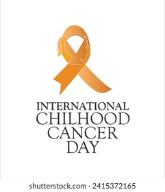 International Child Cancer day is observed every year on February 15, to raise awareness, and to express support for children and adolescents with cancer Vector illustration