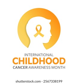 International Childhood Cancer Awareness Month template. vector illustration