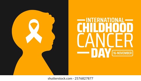 International Childhood Cancer Day background banner or poster design template. observed every year in February. Holiday concept. Use to any Template, card, poster, placard, template.