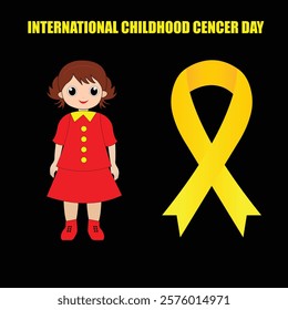 International childhood cancer day banner. Vector illustration.