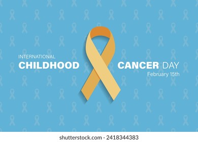 International Childhood Cancer Day is celebrated annually on February 15 in order to raise awareness and express support for children and adolescents with cancer. Vector illustration