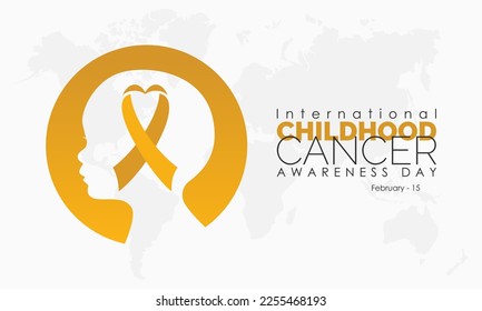 International Childhood Cancer Day design template concept observed on February 15. Health Awareness Vector Illustration