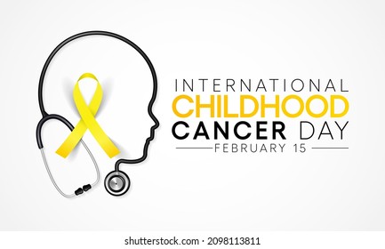 International Childhood Cancer day (ICCD) is observed every year on February 15,  to raise awareness, and to express support for children and adolescents with cancer. Vector illustration
