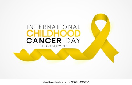 International Childhood Cancer day (ICCD) is observed every year on February 15,  to raise awareness, and to express support for children and adolescents with cancer. Vector illustration