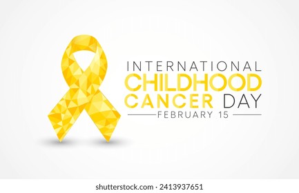 International Childhood Cancer day (ICCD) is observed every year on February 15,  to raise awareness, and to express support for children and adolescents with cancer. Vector illustration