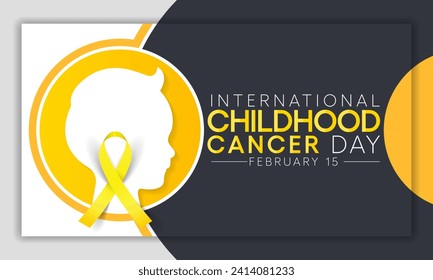 International Childhood Cancer day (ICCD) is observed every year on February 15,  to raise awareness, and to express support for children and adolescents with cancer. Vector illustration