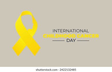 International Childhood Cancer day (ICCD) is observed every year on February 15. Holiday concept. Template for background with banner, poster and card.  Vector illustration.
