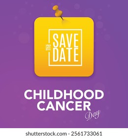 International Childhood Cancer day (ICCD) is observed every year on February 15, to raise awareness, and to express support for children and adolescents with cancer. Vector illustration