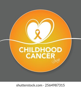 International Childhood Cancer day (ICCD) is observed every year on February 15, to raise awareness, and to express support for children and adolescents with cancer. Vector illustration