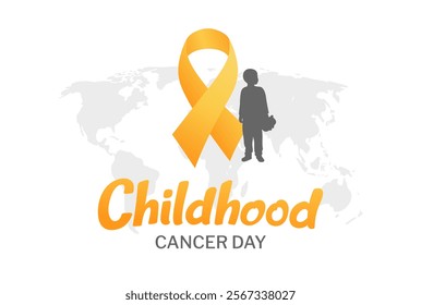 International Childhood Cancer Day Illustration. Childhood Cancer Awareness Month vector design