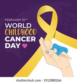 International Childhood Cancer Day. kids concept