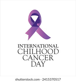 International Childhood Cancer day is observed every year on February 15, to raise awareness, and to express support for children and adolescents with cancer. Vector illustration