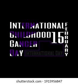 International Childhood Cancer Day. Suitable for greeting card poster and banner