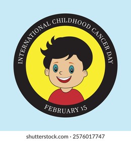 International childhood cancer day. Vector illustration.