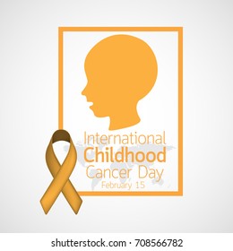 International Childhood Cancer Day vector icon illustration
