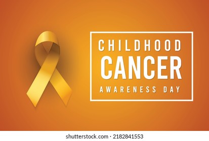 International childhood cancer symbol, Background with gold ribbon