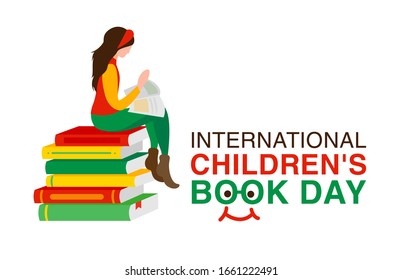 International Children's Book Day. 2 April. Vector illustration.