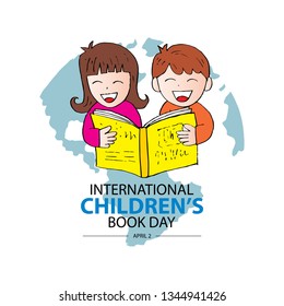 International Children's Book Day. April 2. Greeting card.