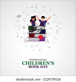 International Children's Book Day. April 2. Holiday concept. Template for background, banner, card, poster. vector illustration.