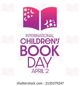 International Children's Book Day. April 2. Vector illustration. Holiday poster