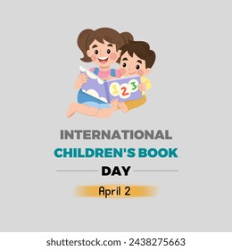 International Children's Book Day. April 2. Greeting card.