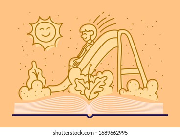 International Childrens Book Day design day for suitable greeting card, poster, banner and etc