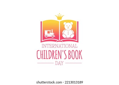 International Children's Book Day Isolated Logo Icon
