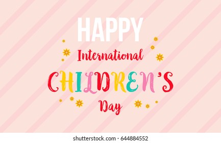 International children's day colorful background