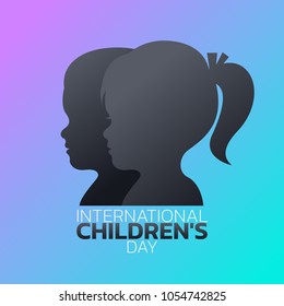 International Children's Day logo icon design, vector illustration