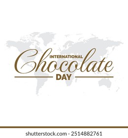 International Chocolate Day, Chocolate Day greeting card, social media editable template, stock illustration, International Chocolate Day typography, Chocolate Day banner, post, ads, reel design.