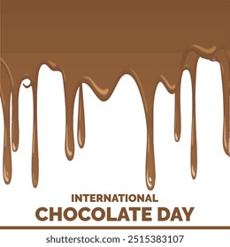 International Chocolate Day, Chocolate Day greeting card, social media editable template, stock illustration, International Chocolate Day typography, Chocolate Day banner, post, ads, reel design.