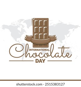 International Chocolate Day, Chocolate Day greeting card, social media editable template, stock illustration, International Chocolate Day typography, Chocolate Day banner, post, ads, reel design.