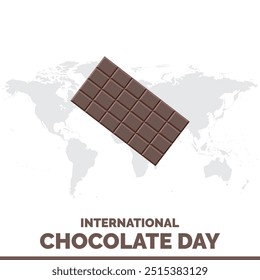 International Chocolate Day, Chocolate Day greeting card, social media editable template, stock illustration, International Chocolate Day typography, Chocolate Day banner, post, ads, reel design.