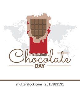 International Chocolate Day, Chocolate Day greeting card, social media editable template, stock illustration, International Chocolate Day typography, Chocolate Day banner, post, ads, reel design.