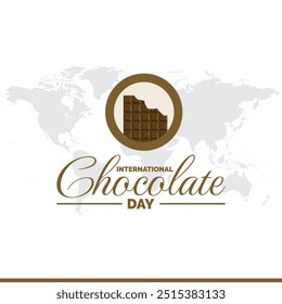 International Chocolate Day, Chocolate Day greeting card, social media editable template, stock illustration, International Chocolate Day typography, Chocolate Day banner, post, ads, reel design.