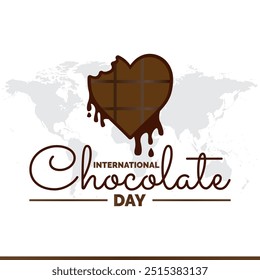 International Chocolate Day, Chocolate Day greeting card, social media editable template, stock illustration, International Chocolate Day typography, Chocolate Day banner, post, ads, reel design.