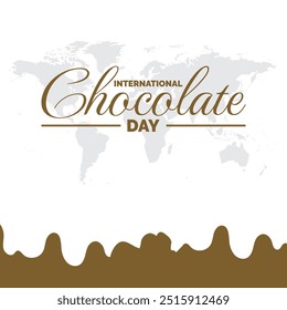 International Chocolate Day, Chocolate Day greeting card, social media editable template, stock illustration, International Chocolate Day typography, Chocolate Day banner, post, ads, reel design.